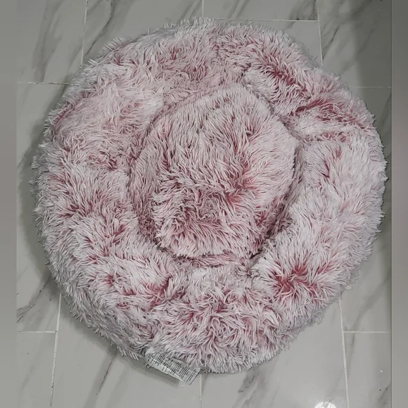 Western Home NWOT Pink Tie Dye 27in Medium Size Donut Pet Bed Up To 35lbs - Picture 2 of 9